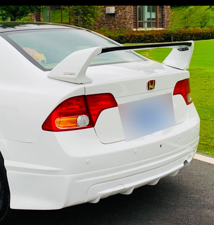 Suitable for Honda Eighth-Generation Civic Rear Wing, 8Th and 9.5Th Generation Civic, Civic Si Modified Fd2 Style High Spoiler