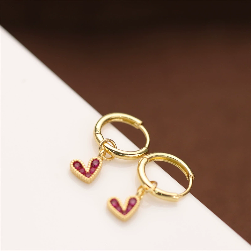 Серьги из латуни, золотистый цирконий, аксессуар, украшение