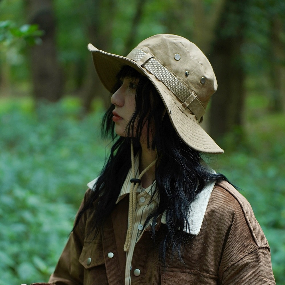 New Outdoor Mountaineering Sunscreen Fisherman Hat For Women's Summer Camping Fishing Basin Hat Waterproof Western Cowboy Sunshade Hat Japanese_voghion.com