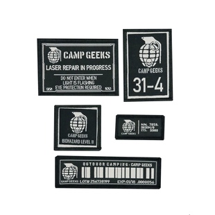 Japan CAMPGEEKS original outdoor camping military style Velcro embroidered badge morale chapter five-piece pack