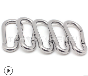 弹簧钩保险扣自有工厂弹簧扣安全扣碳钢铁镀锌葫芦形登山扣 铁扣