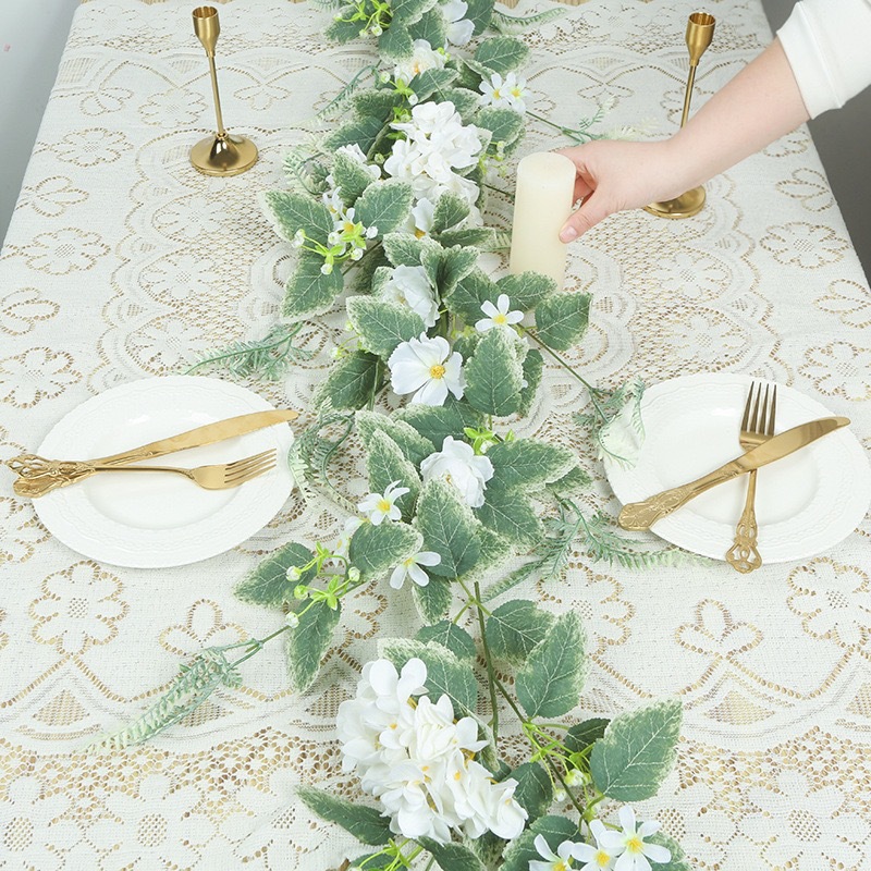 春季爆款牡丹花藤蔓 亚马逊新款绿植藤条家居空调管装饰仿真绿植