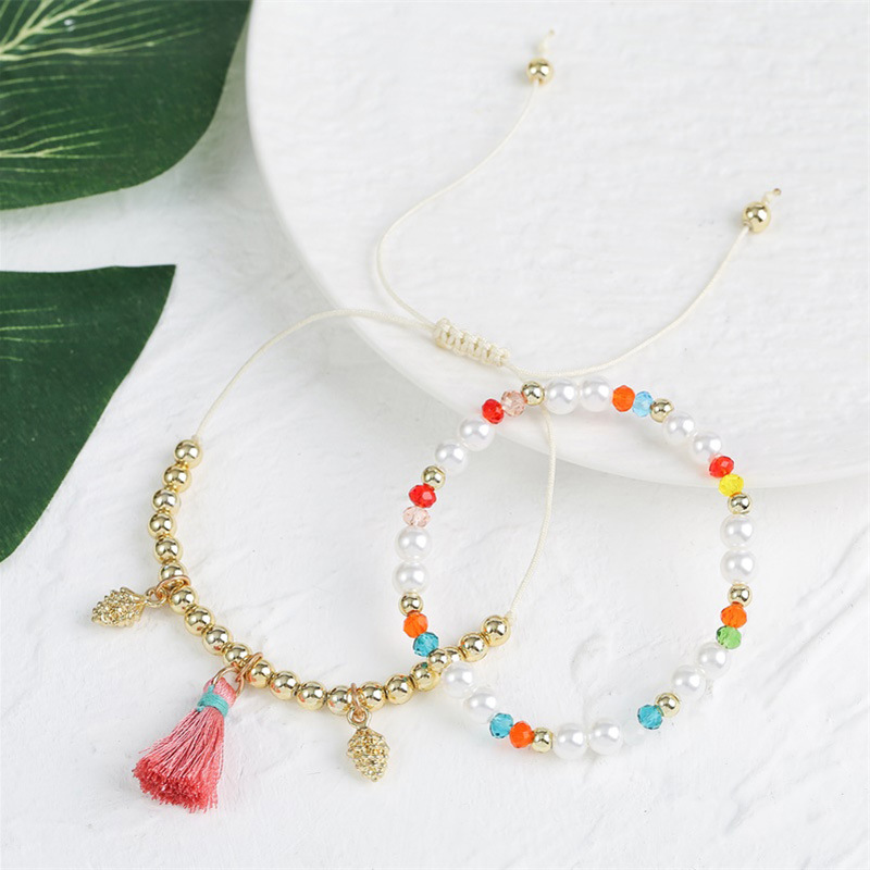 Wholesale Jewelry Bohemian Style Pearl Tassel Multi-layer Bracelet Nihaojewelry display picture 6