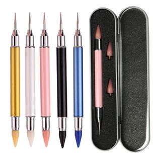 Cross-border supply nail drill crayon set boxed double point drill tool point pen nail tools wholesale