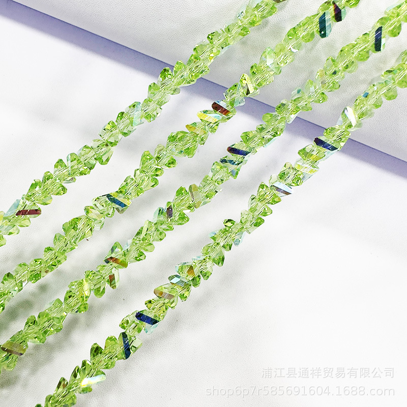 Boutique K9 tarjeta 6mm triángulo cristal cuentas pulsera accesorios para el cabello joyería DIY accesorios de la joyería ventas directas de la fábrica