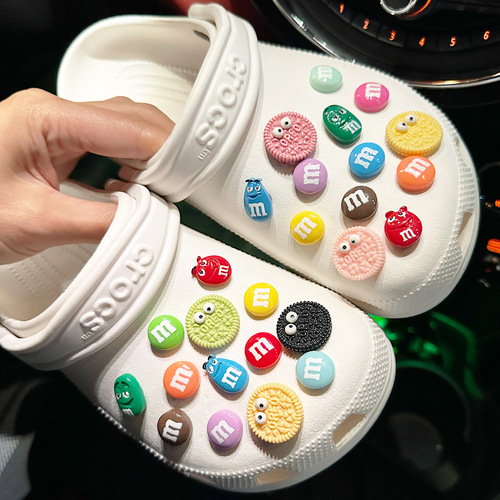 M expression bean biscuit clogs accessories shoe flower cross decorative buckle accessories shoe buckle three-dimensional