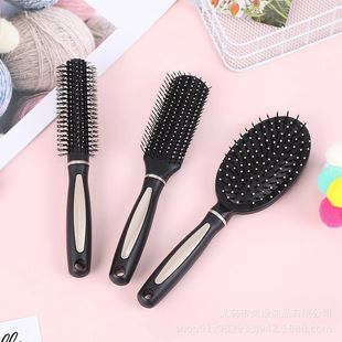 Retail Hot-Selling Black Gold Comb for Women, Smoothing Hair Comb, Massage Airbag Comb, Straightening Comb, Curling Comb, Paddle Brush 50X