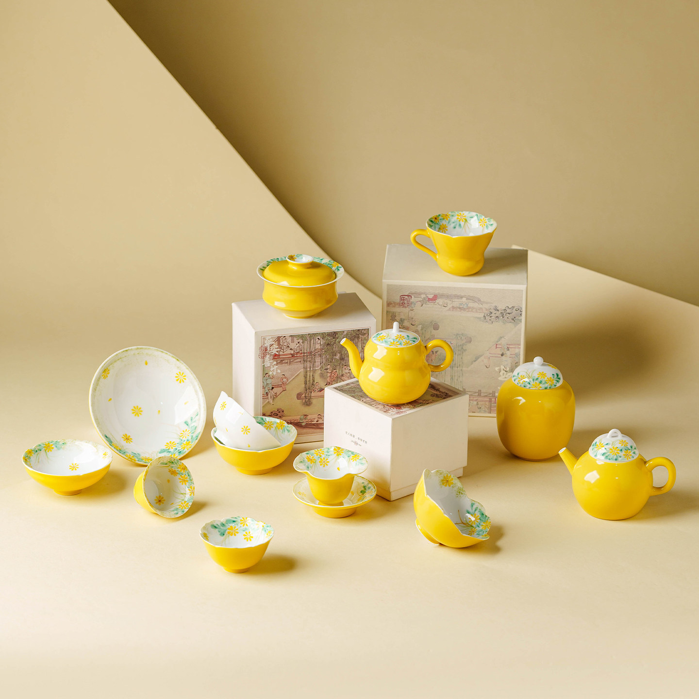 Fábrica de huevo esmalte margarita pequeña taza de té conjunto de taza de cerámica maestro personal especial kung fu taza de té cubierta taza de té