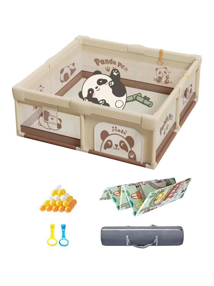 Barrera de juego barrera de protección para bebés sala de estar cojín de rastreo infantil barrera doméstica interior puzzle oso chocolate
