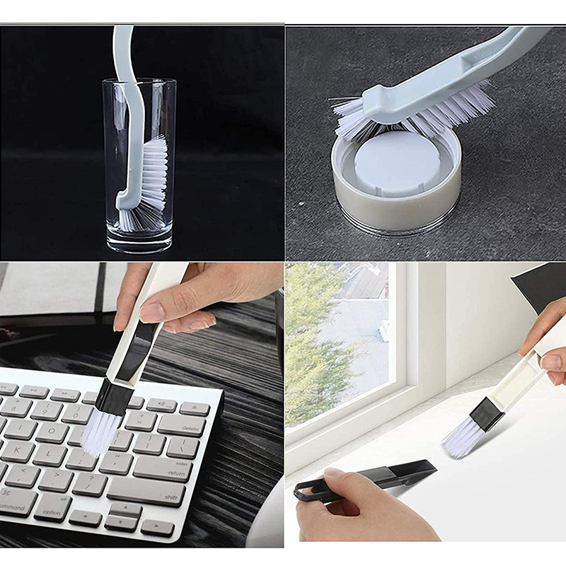 Kit de cepillo de limpieza verde de 8 piezas cepillo de costura de tierra puede cepillo de pulpa traje de limpieza brecha hogar