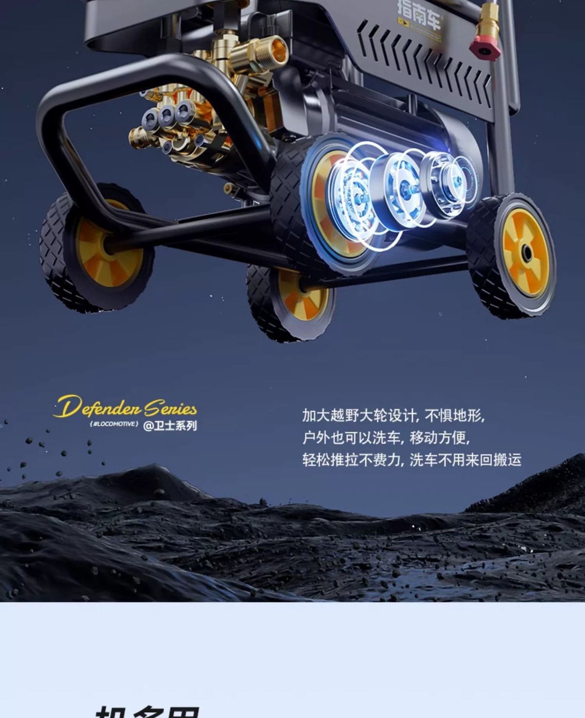 Guide Car High-Pressure Water Pump for Home Use 220V High-Power Car Wash Gun Powerful Car Washer