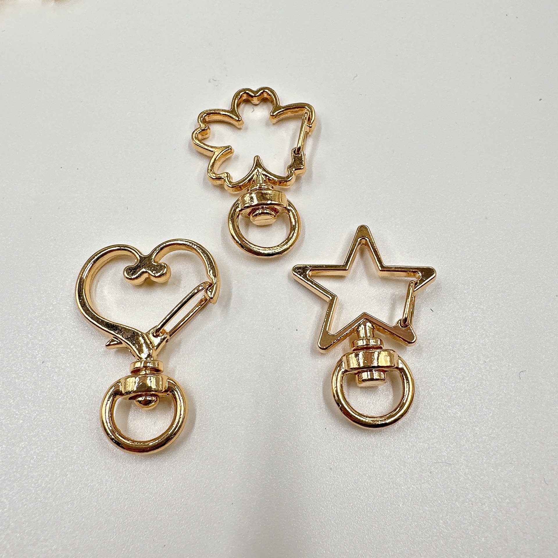 Color pintado hebilla de estrella de cinco puntas hebilla de langosta hebilla de perro hebilla de Primavera de aleación llavero bricolaje colgante accesorios de joyería