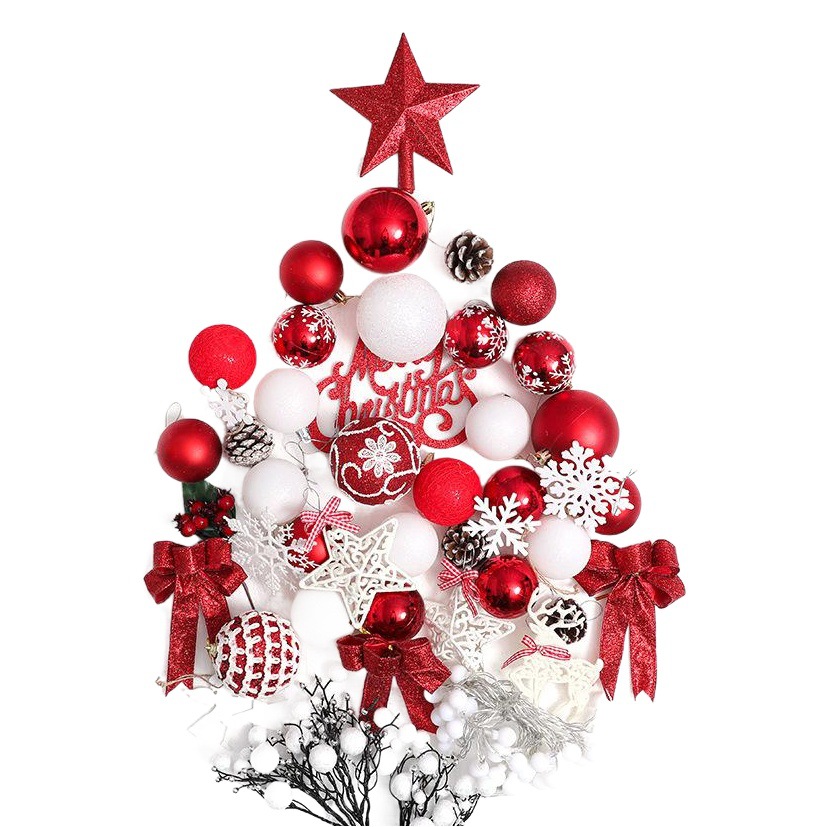 Decoraciones navideñas 60/90cm decoración del árbol de Navidad material DIY paquete accesorios colgante bola decorativa escena diseño