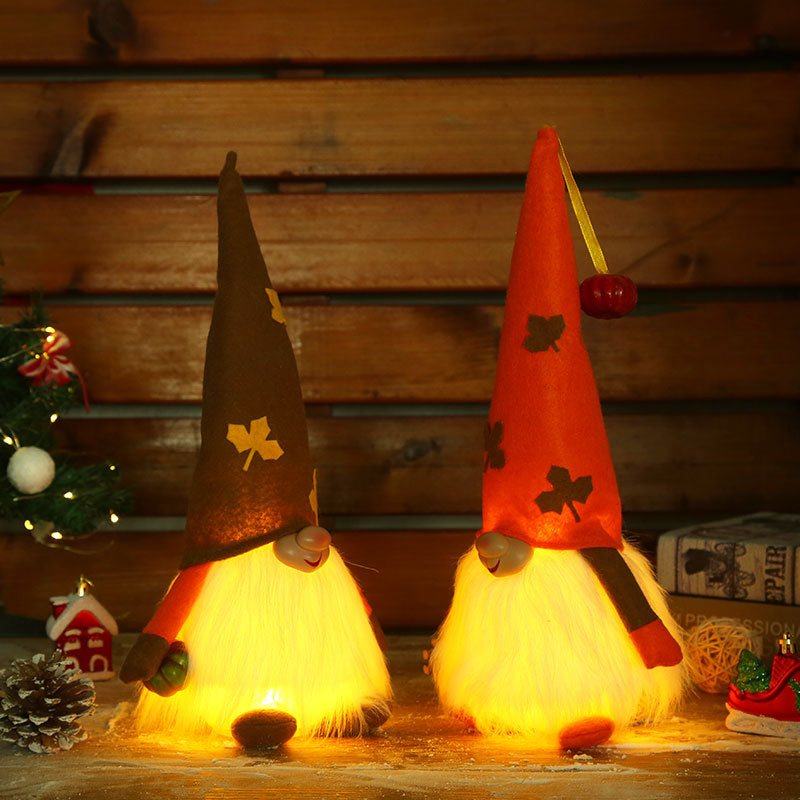 Cross-border New Harvest Festival Faceless Rudolph Plush Standing Doll Children's Gift Decoration Supplies Party Dress Up