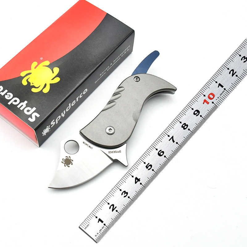 厂家热销蜘蛛C265迷你户外折叠刀便携高硬度口袋刀野营锋利垂钓刀