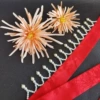 Pearl hair band + flower champagne (large + small)