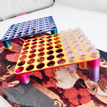 新款瓶子收纳架 爆款3D打印钻石画56格高低脚罐料架