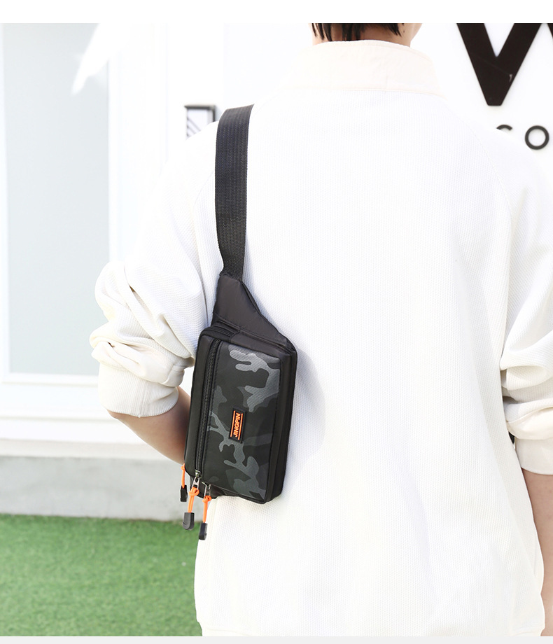 New waterproof men's crossbody bag for casual sports and travel, single-shoulder chest bag, fashionable and versatile backpack undefined