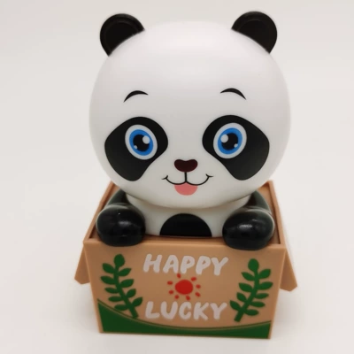 Car ornaments Cartoon Animal Car Ornament - 91010-shaking-head-panda-electric-eye