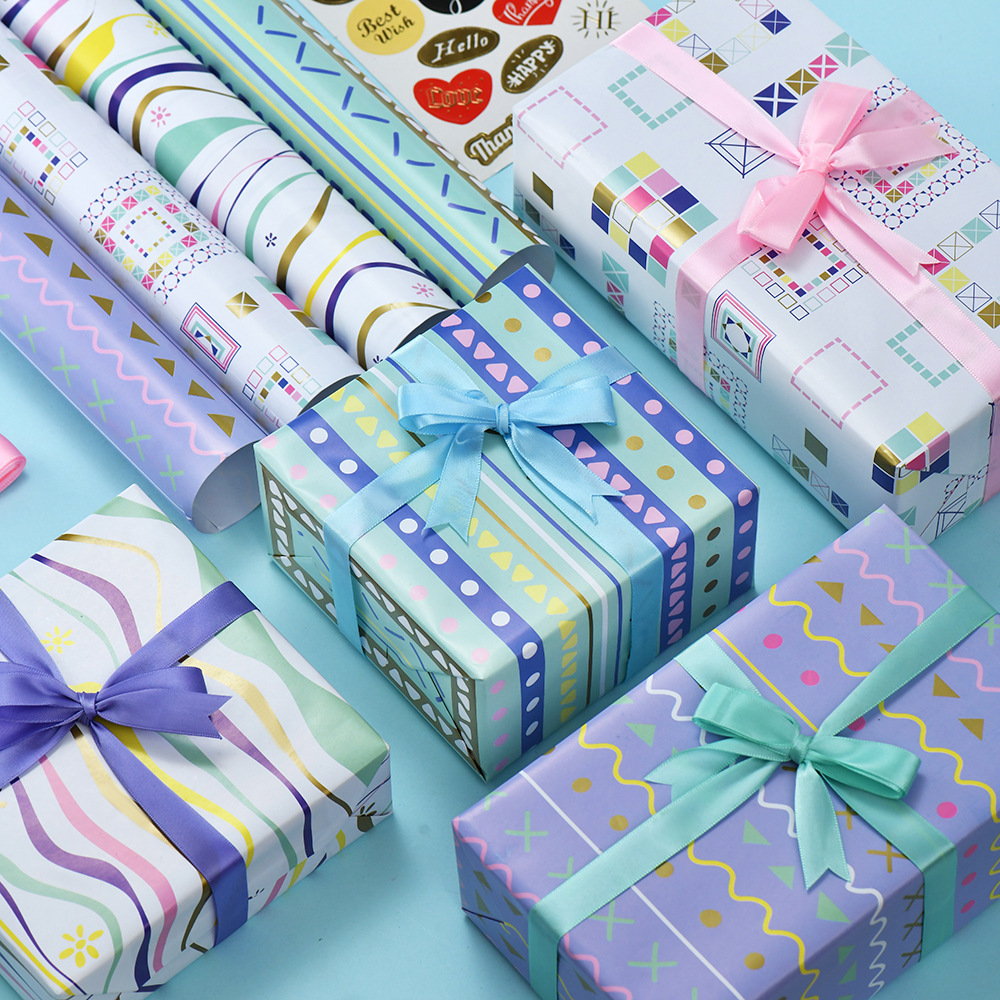 Transfronterizos Amazon nuevo papel de impresión de embalaje de regalo de regalo de cumpleaños diy regalo embalaje de papel al por mayor
