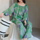 Korean version of pajamas women's 2025 new spring and summer home clothing pure wind cotton silk can be worn new Chinese style suit thin