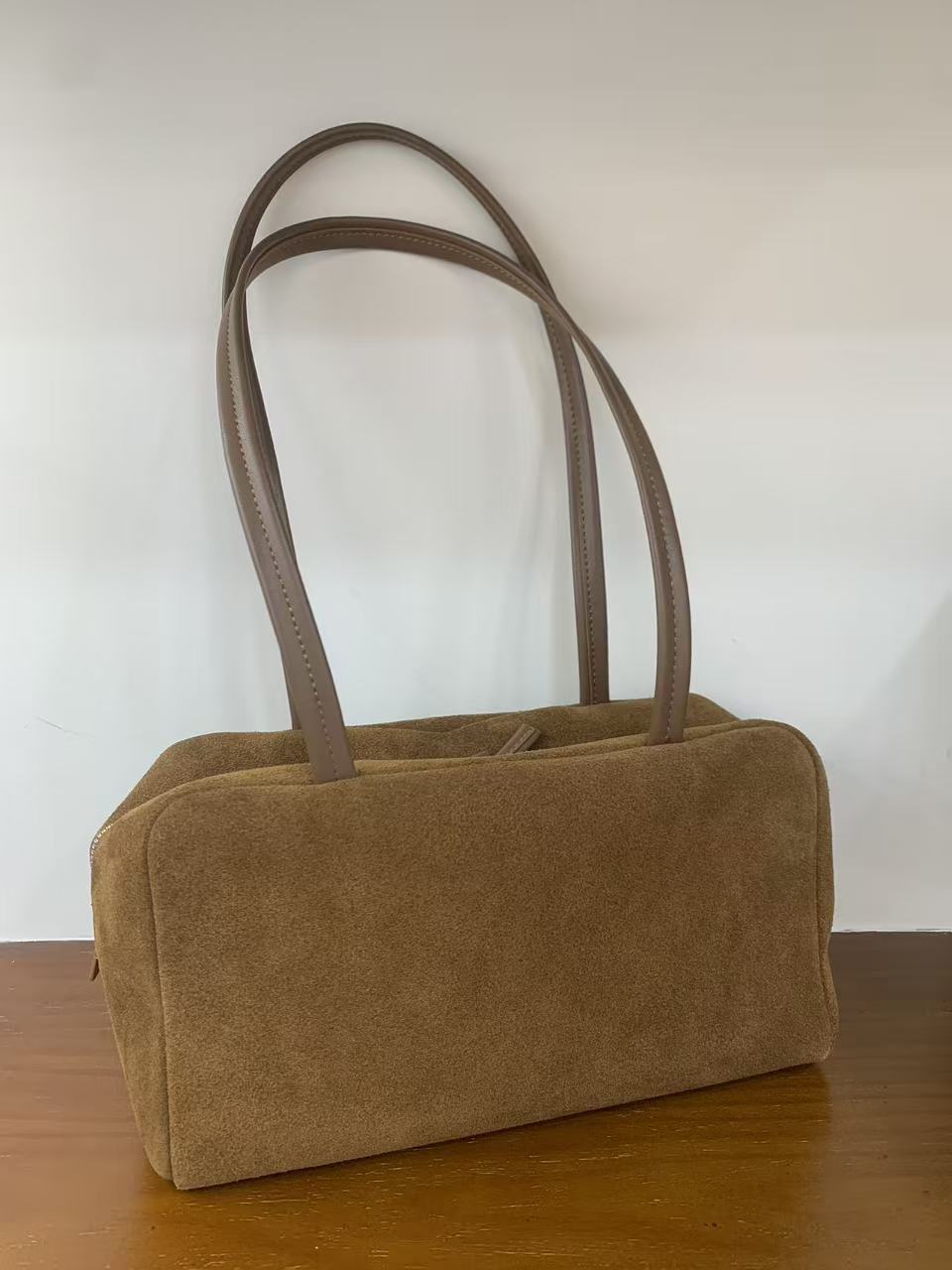 카라멜 무광 소가죽 라지 사이즈