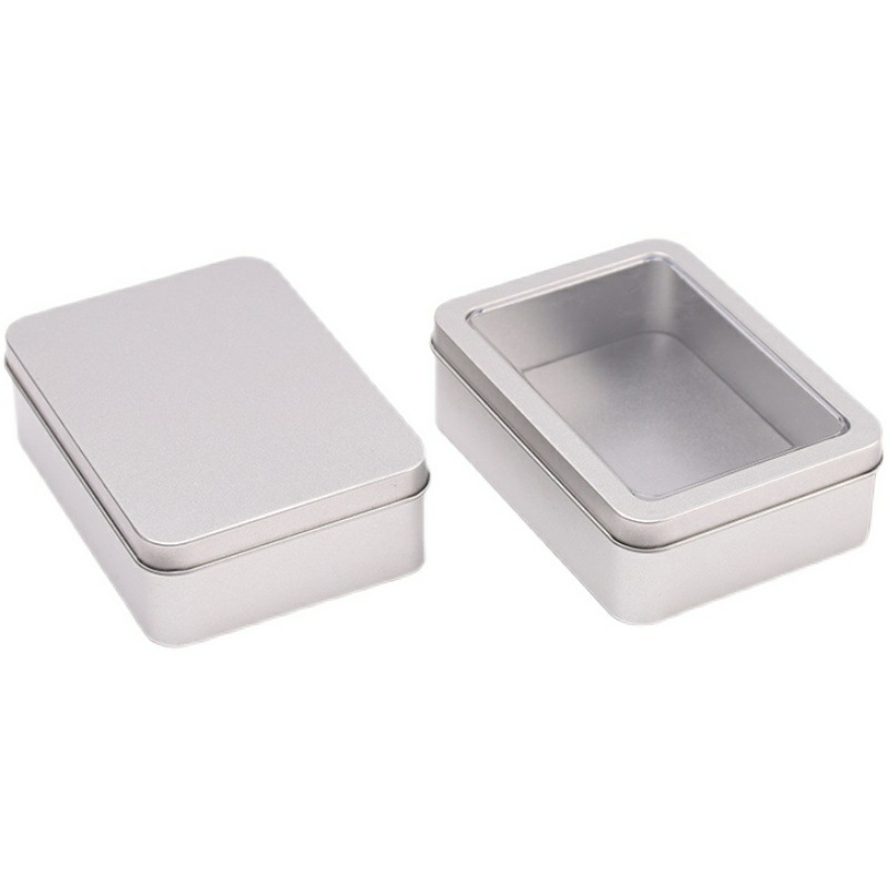 Caja de hojalata cuadrada prefabricada para juegos de mesa de póker, almacenamiento de cartas, embalaje metálico, caja de hojalata personalizada