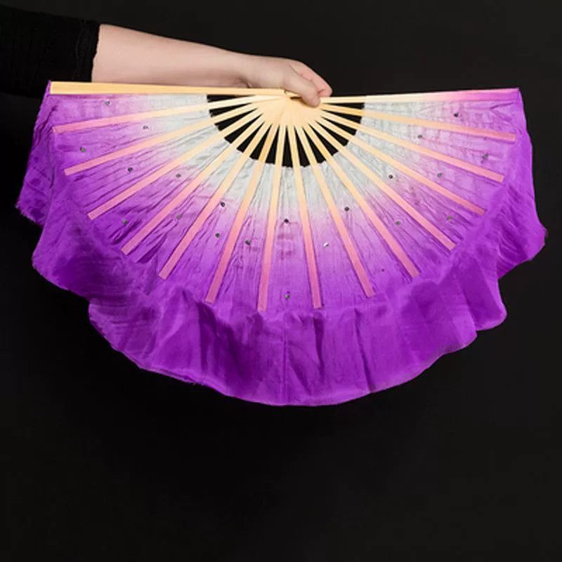 Dance fan simple silk dance fan double-sided children's Yangko 8 dance fan kindergarten primary school students performance.
