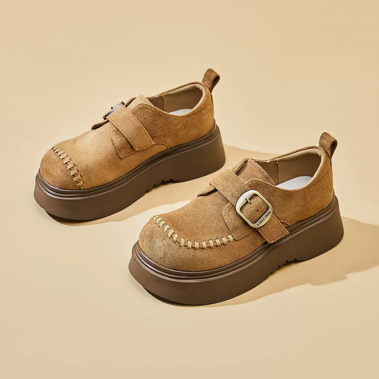 欧洲站网红松糕鞋女ins潮2025秋季新款韩版时尚潮流厚底勃肯单鞋