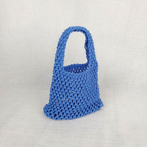 Cross-border straw woven bag cotton rope women's bag handmade woven bag handbag  Korean new style lazy style fishnet bag