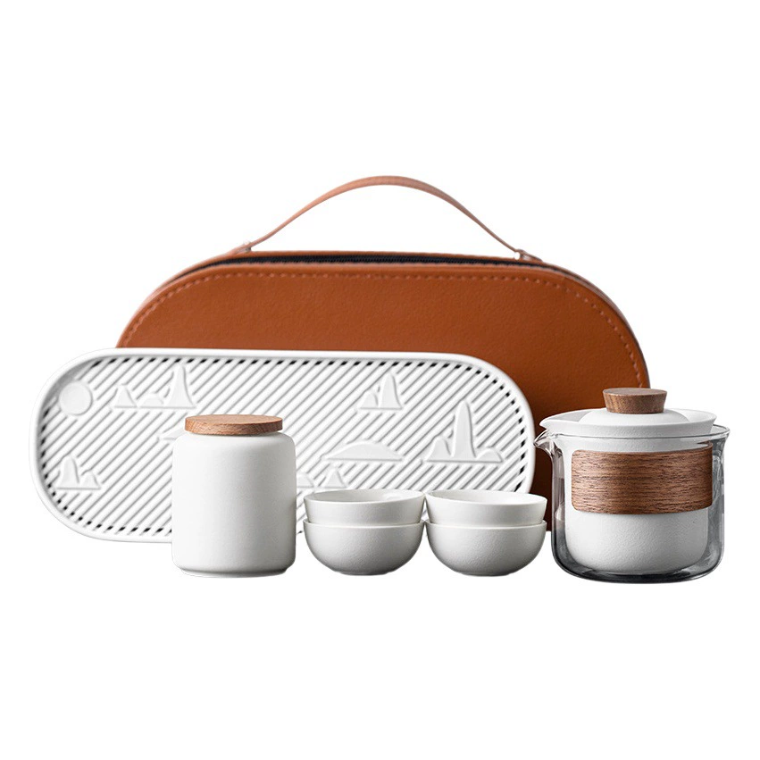 Портативный дорожный чайный набор 2024, новый набор для кунг-фу чая на открытом воздухе, корпоративные подарки для бизнес-мероприятий, возможна персонализация