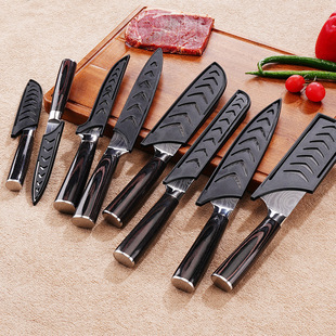 Damascus Pattern Chef's Knife Laser Pattern Western-style Chef's Knife Kitchen Knife Sande Knife Universal Knife Combination suit