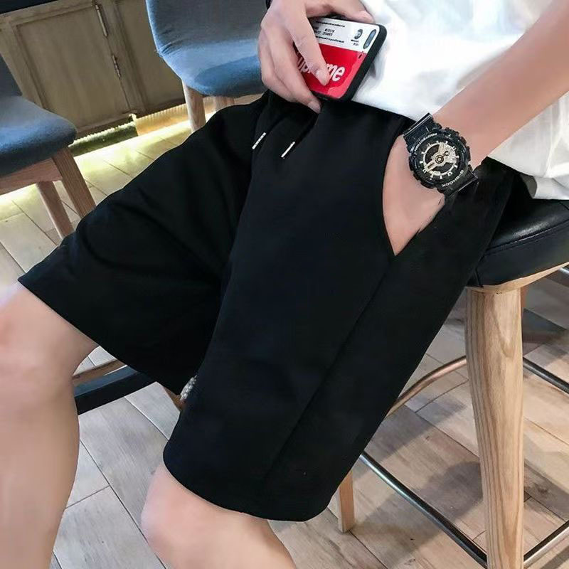 Summer Grey Shorts Men's Loose Casual Five-point Large Pants Teenagers All-match Trendy Brand Trendy Beach Middle Pants