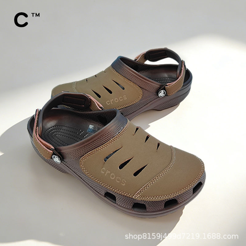 Cross Ultra-Fiber Perforated Shoes, Ultra-Fiber Summer New Men's Shoes, Non-Slip Outdoor Closed-Toe Sandals, Beach Shoes