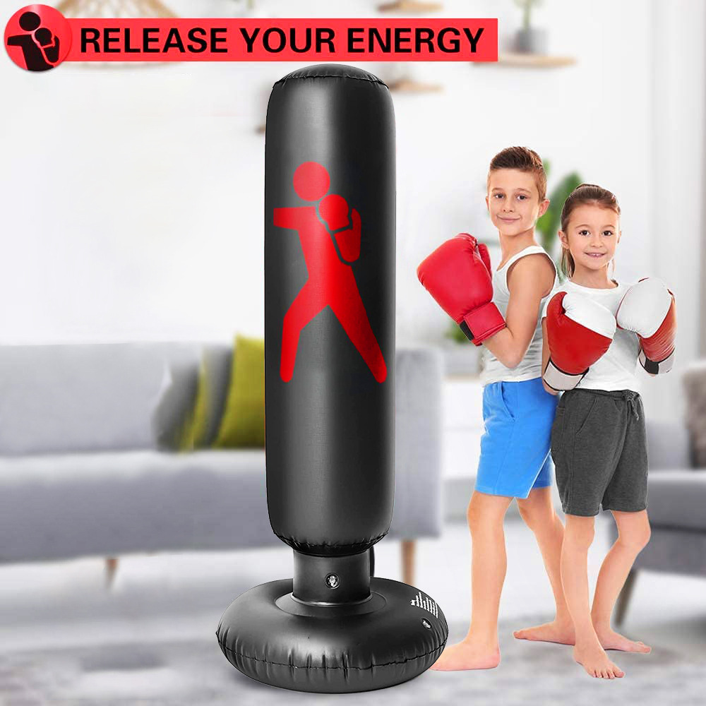 Source Factory Children's Inflatable Punching Column Thickened Pvc Tumbler Home Fitness Stress Relief Boxing Column