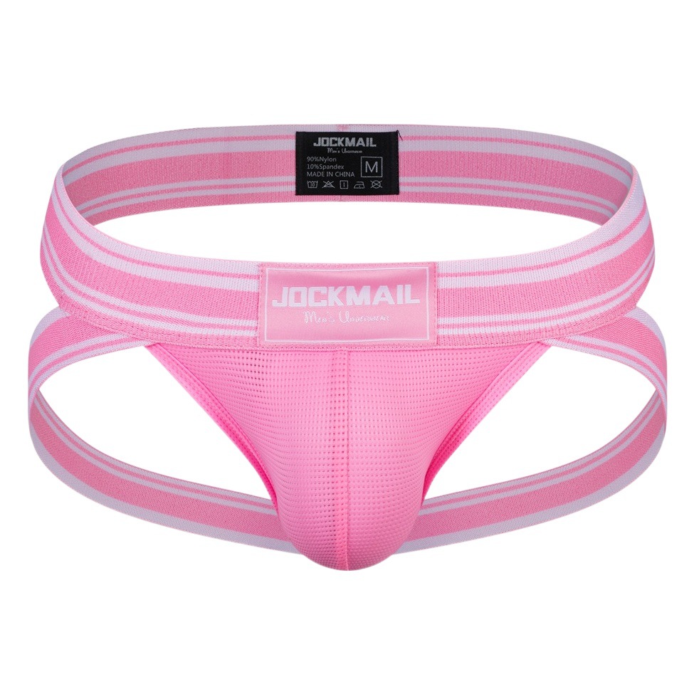 JOCKMAIL sexy ropa interior de los hombres de malla transpirable Gran Tanga sexy ropa interior deportiva elástica