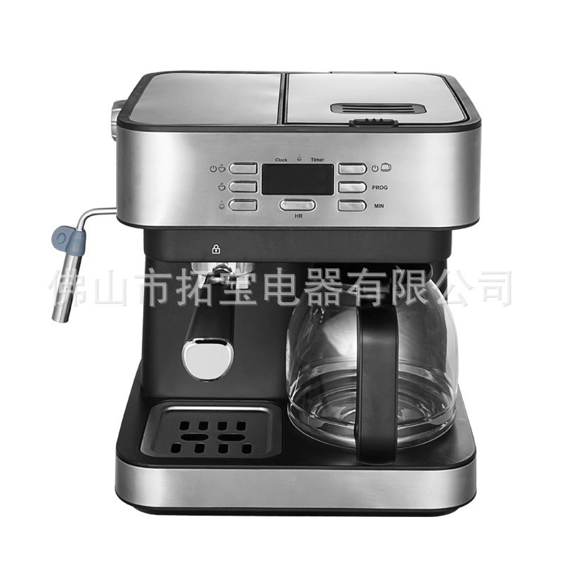 15bar italiano presión automática máquina de café de acero inoxidable bomba de presión de espuma de leche máquina de café