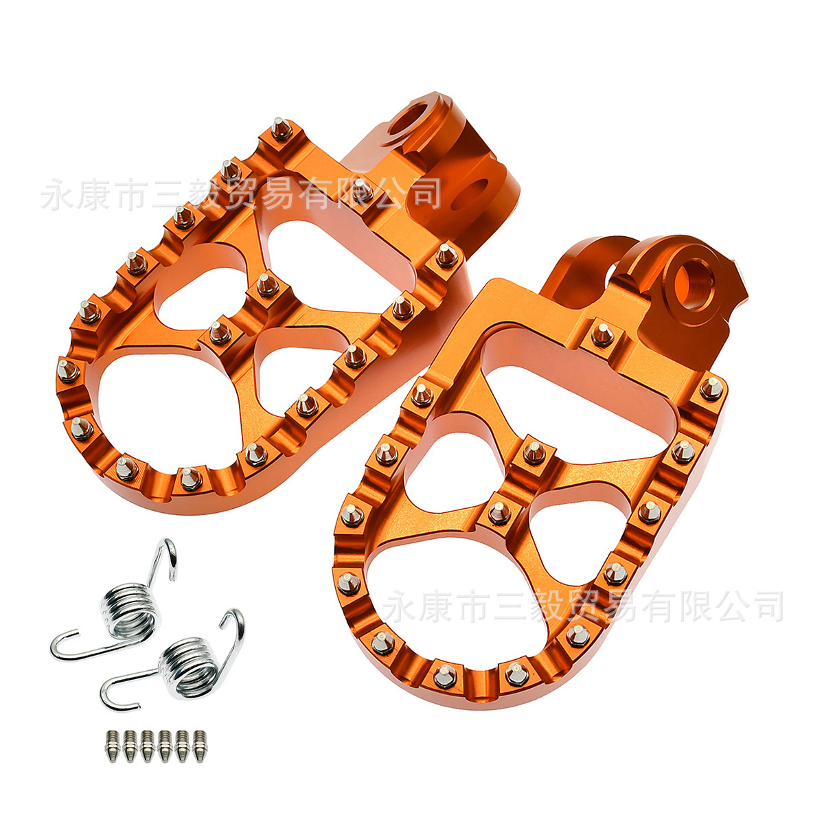 Motuoche Off-road Motorcycle Anti-Slip Foot Pegs for KTM EXC Husqvarna GASGAS BETA (Motorcycle pedals) - bright-orange