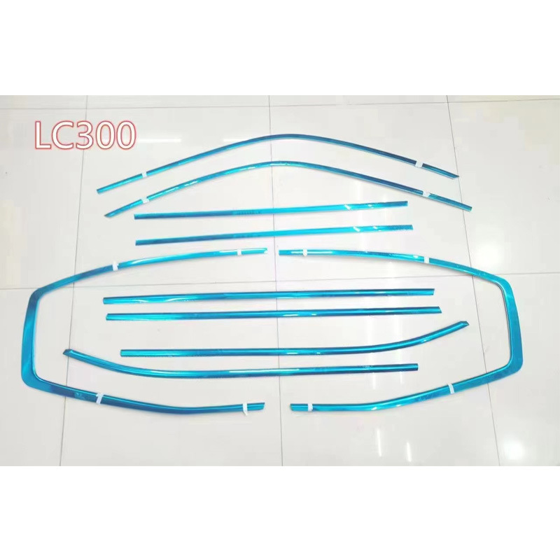 Kùlùzé Window Trim Strips For 2023 Land Cruiser LC300 Stainless Steel (Şüşə kənarı xromları/moldingləri) - 23-land-cruiser-lc300-full-window-10-pieces-low-profile