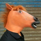 [马头面具 动物头套 江南style犬马君 万圣节棕马面具乳胶面具批发]