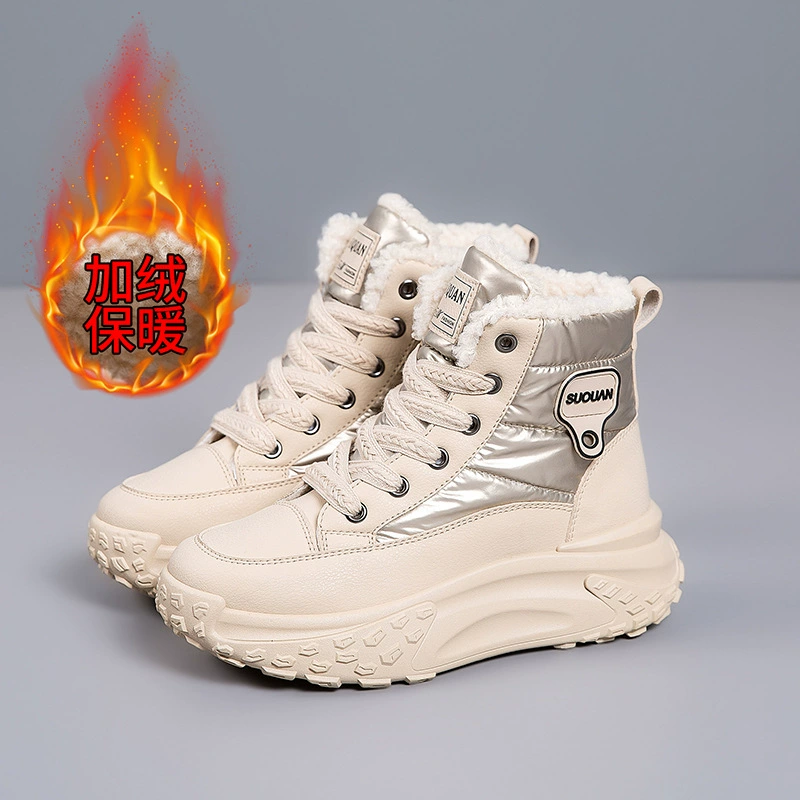 Platform winter boots, K6719, warm plush lining, non‑slip sole, sizes 35–40