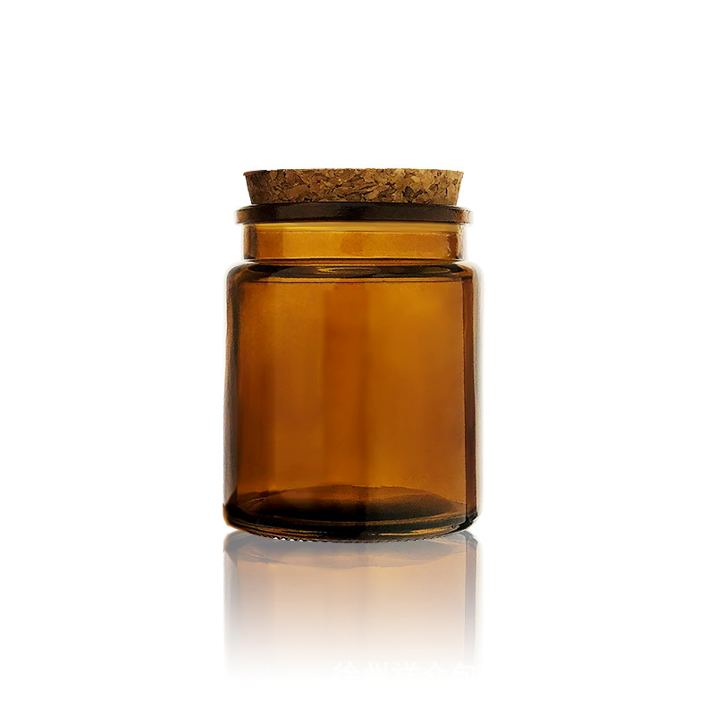 100ml de vidrio marrón gran vela taza de almacenamiento transparente romántico DIY vela hecha a mano fragancia fragancia