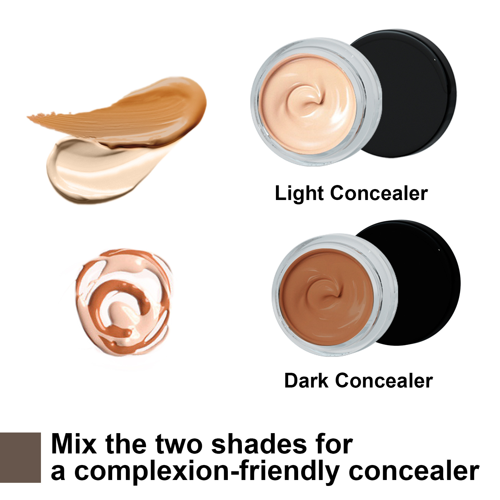 EELHOE waterdichte verhelderende cover tattoo moedervlek litteken onzichtbare tweekleurige concealer_voghion.com