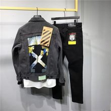 翻领长袖夹克男生青春流行美式复古小众设计感2024年新款牛仔外套