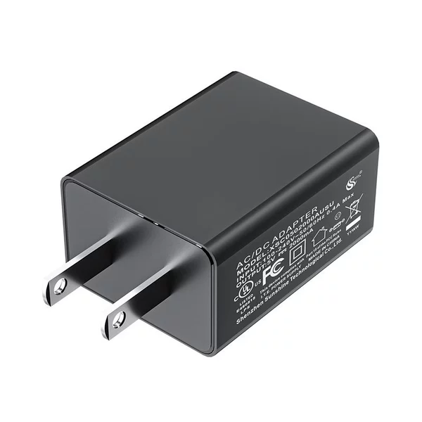 5V1A US-regulated UL certified black [PE bag packaging]