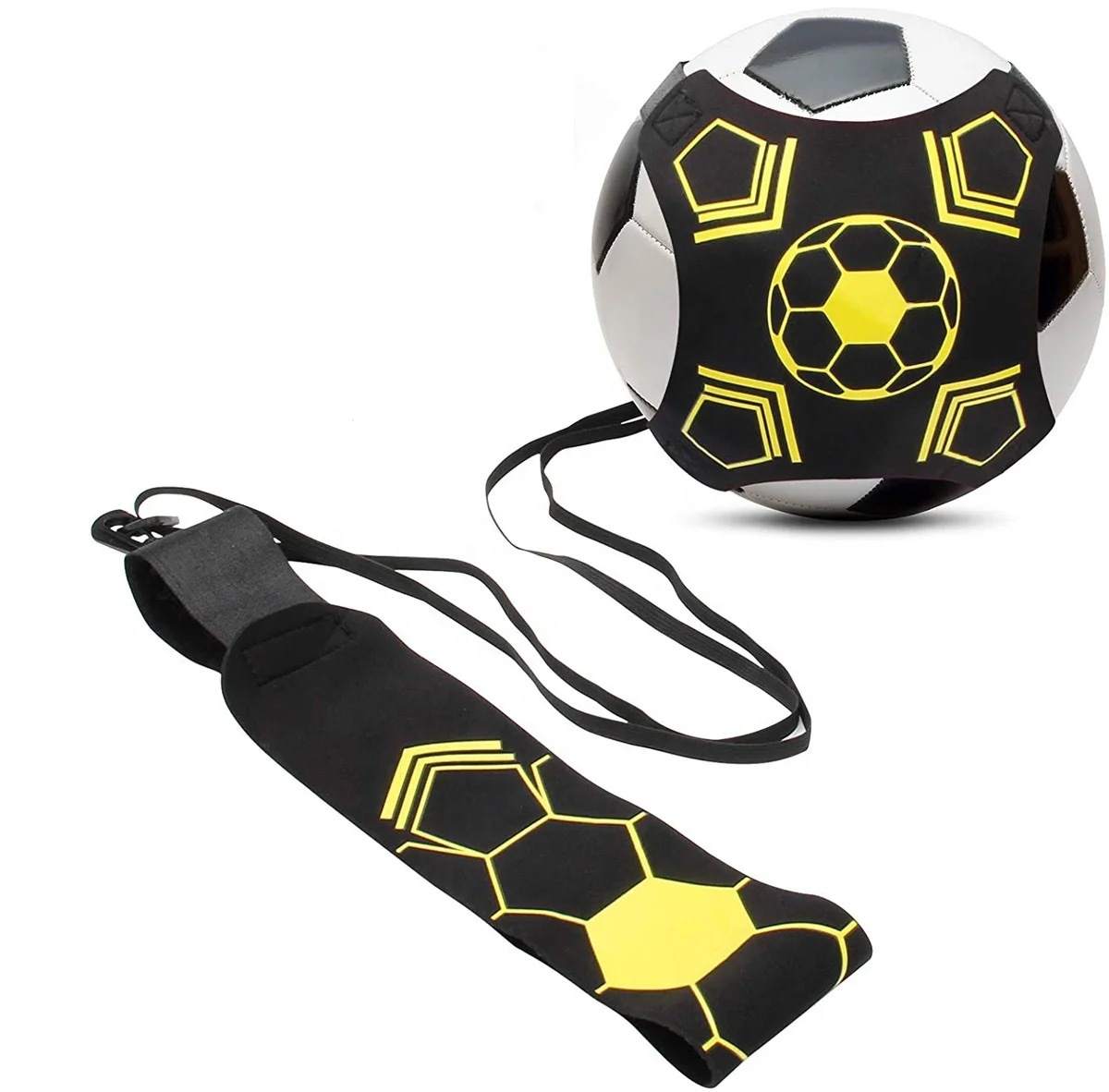 Transfronterizo en stock popular fútbol voleibol entrenamiento equipo auxiliar elástico swing Correa bolsa de bola profesional dispositivo de control de la bola
