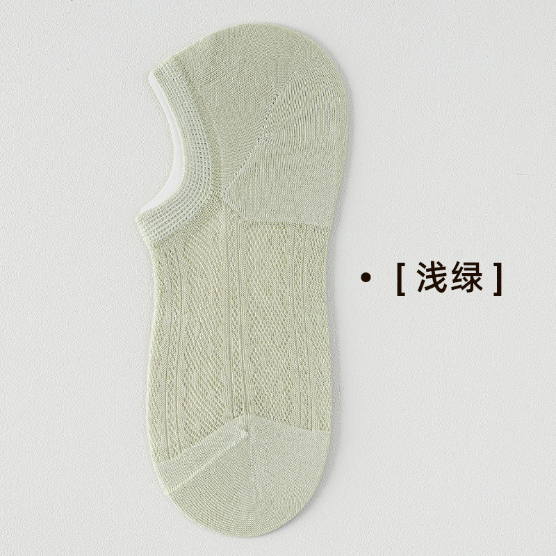 女性用マルベリーシルクボートソックス、夏用薄手ソックス、クールメッシュ、通気性、浅い口の見えないソックス、滑り止め、脱落防止|undefined