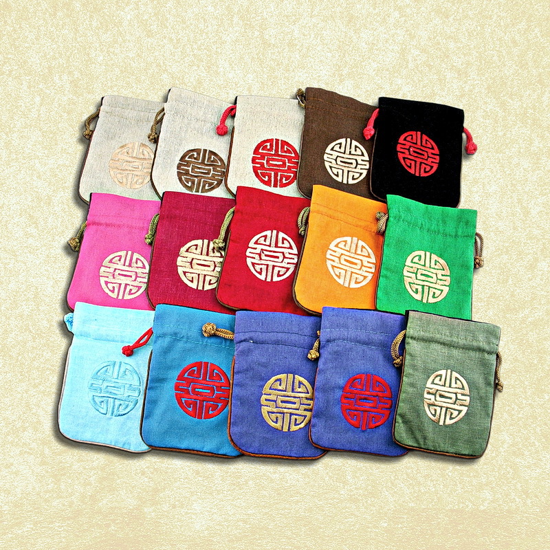 12*15文玩玉石佛珠袋手镯手串珠寶首飾收納袋飾品麻料麻布袋定制