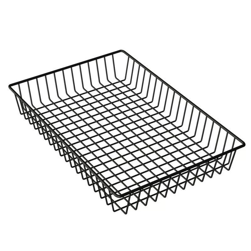 Kitchen Pull Basket DIY Drawer Type Pull-Out Rack with Carbon Steel Rails - Net/Black Basket Options