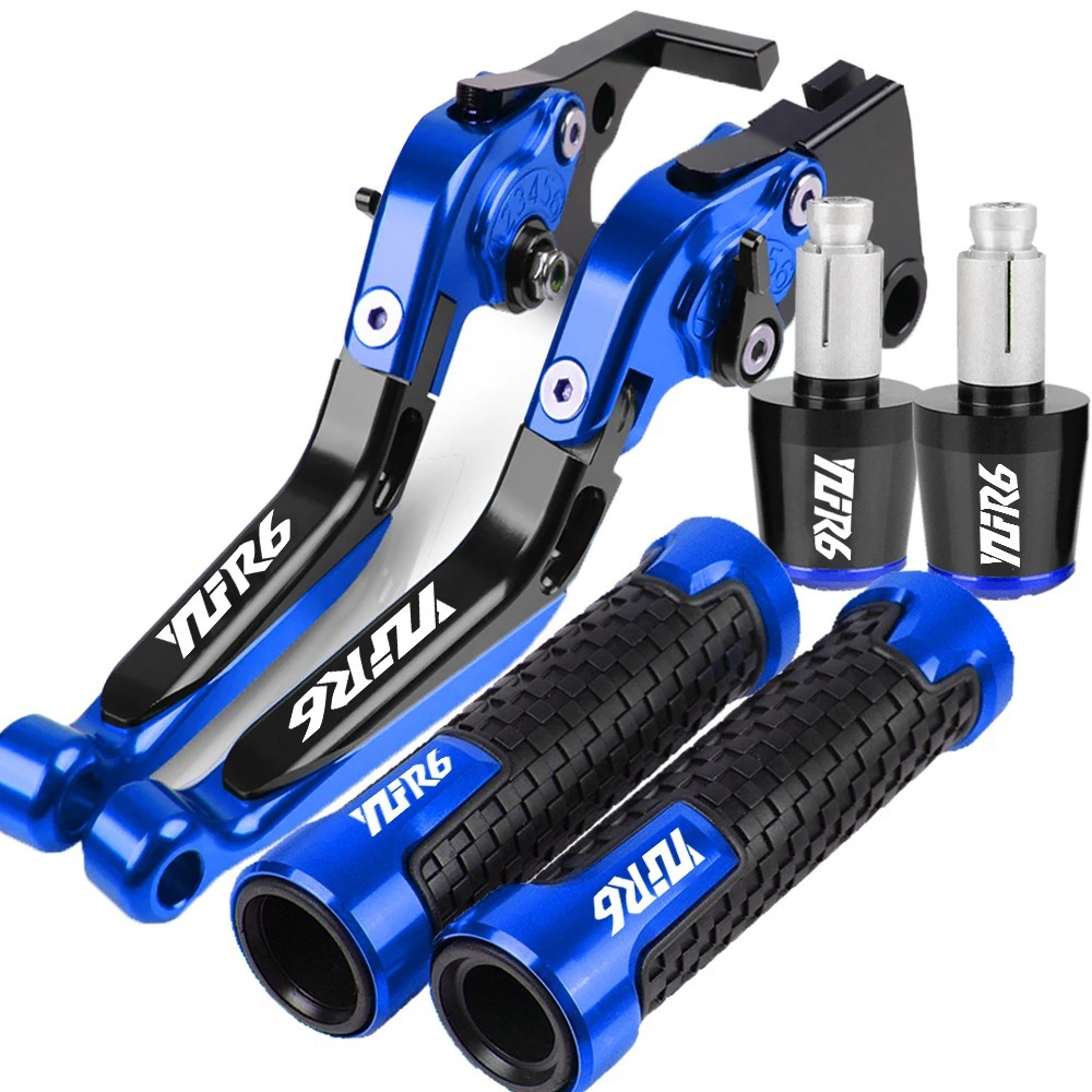 YZFR6 YZF-R6 Motorcycle Modified CNC Brake Clutch Handle Lever Grip End Plug Set